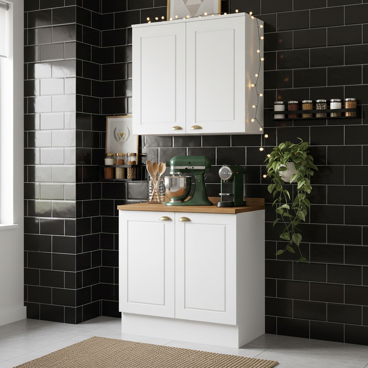 HOME MOBILI - Combo Mueble Cocina 80 cm Americana Natural