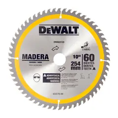 DEWALT - Disco de Sierra 60 Dientes para Aluminio, Metales no Ferrosos y Melamina