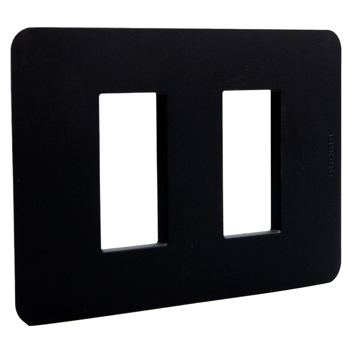BTICINO - Placa Black 2 Puestos Matixgo
