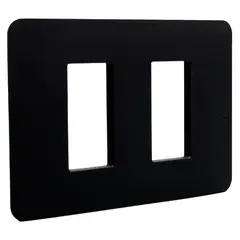 BTICINO - Placa Black 2 Puestos Matixgo