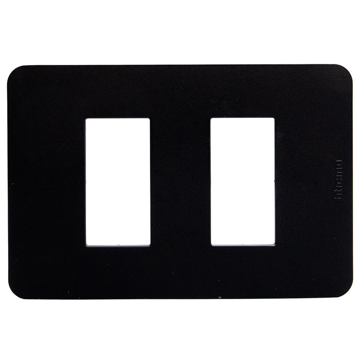 BTICINO - Placa Black 2 Puestos Matixgo