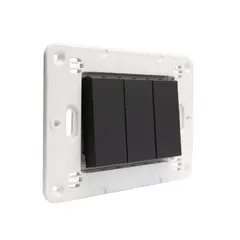 BTICINO - Interruptor Triple 9/32 Black Semi Armado Matixgo