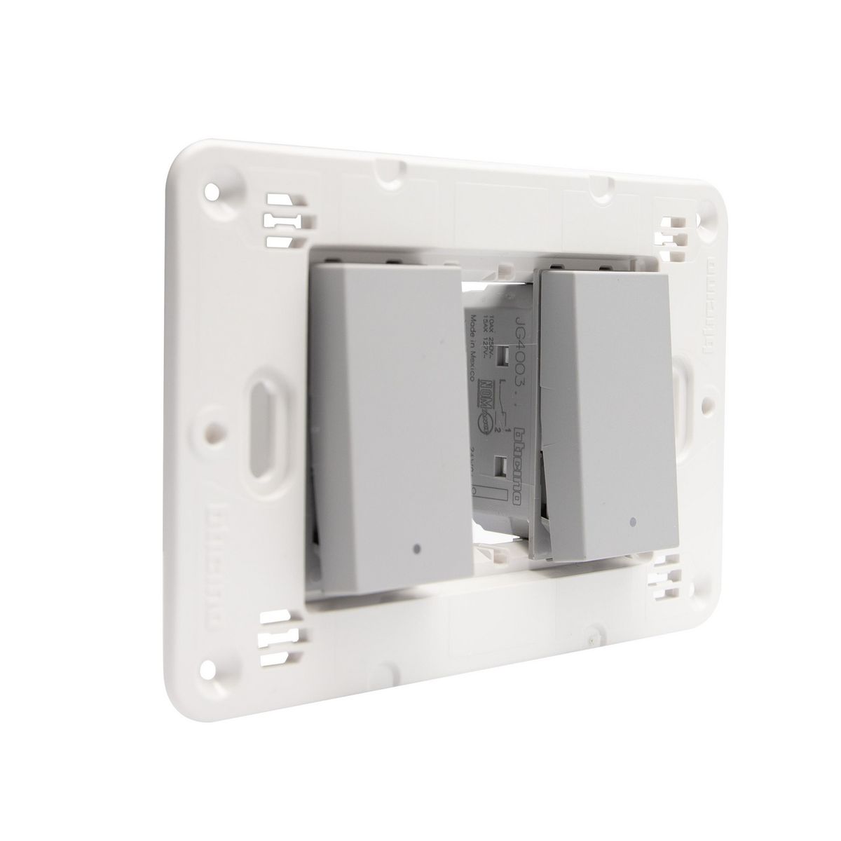 BTICINO - Interruptor 9/12 + 9/24 Gris Semi Armado Matixgo