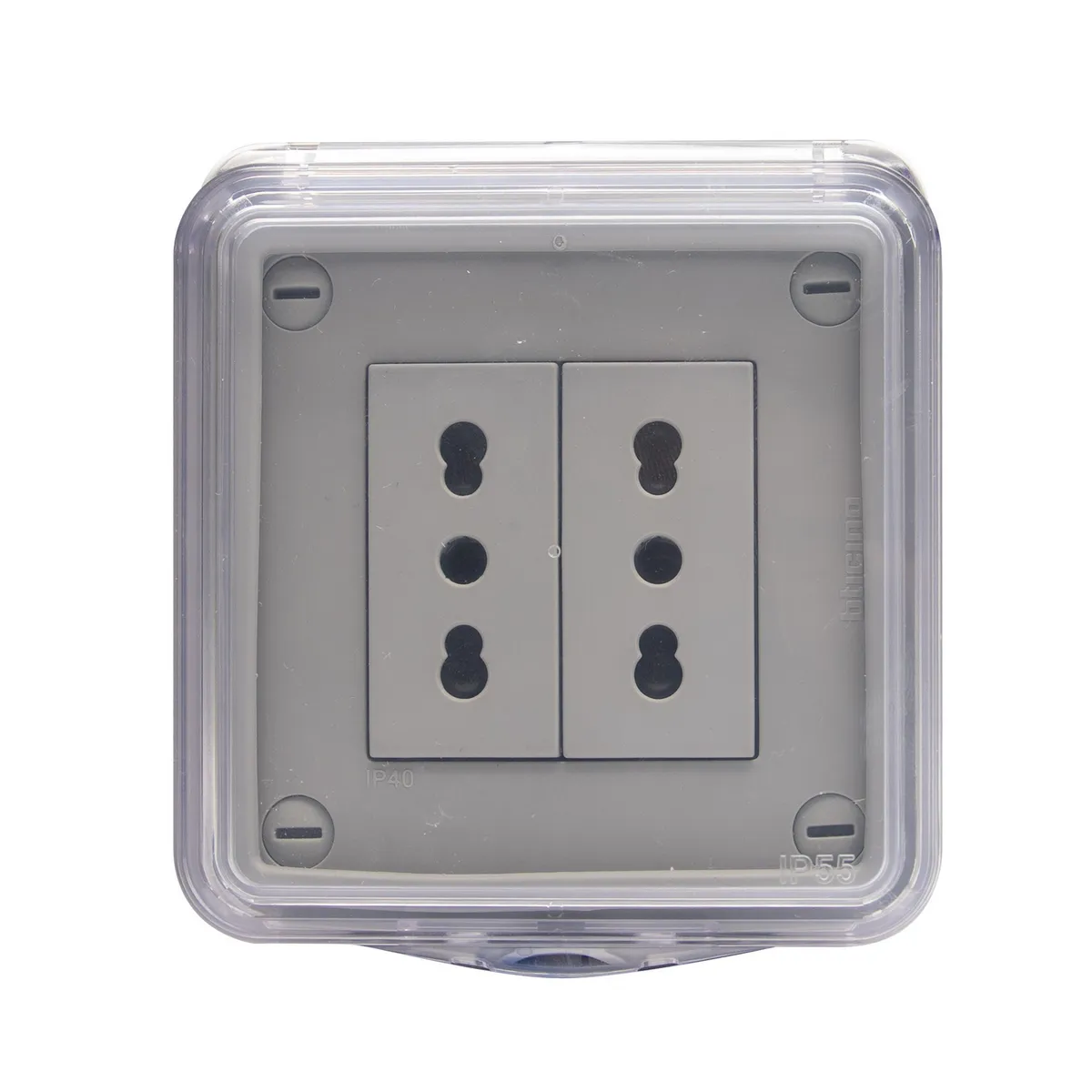 BTICINO - Enchufe 2 Módulos Ip55 Enchufe Doble10/16 Idroboxgo
