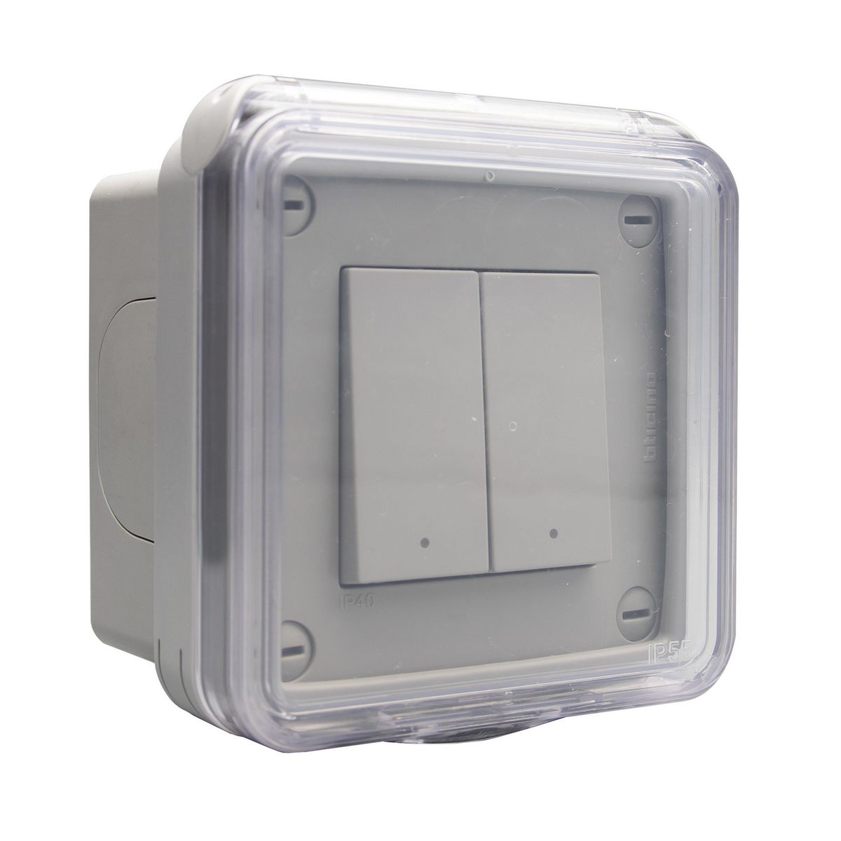 BTICINO - Interruptor 2 Módulos Ip55 Interruptor Doble 9/15 Idroboxgo