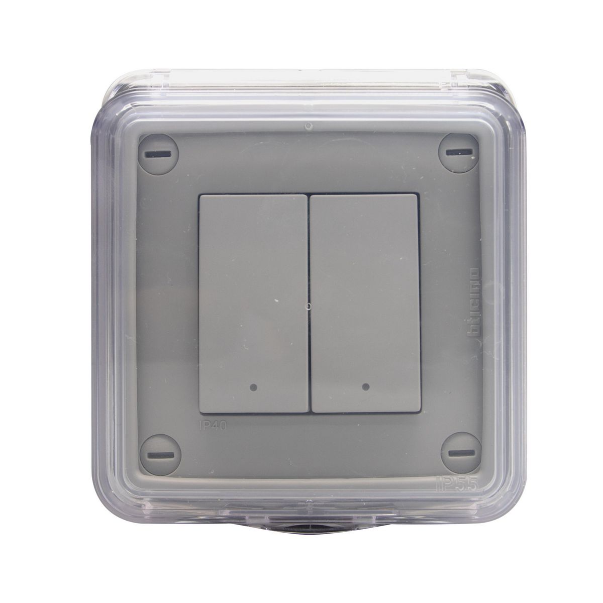 BTICINO - Interruptor 2 Módulos Ip55 Interruptor Doble 9/15 Idroboxgo
