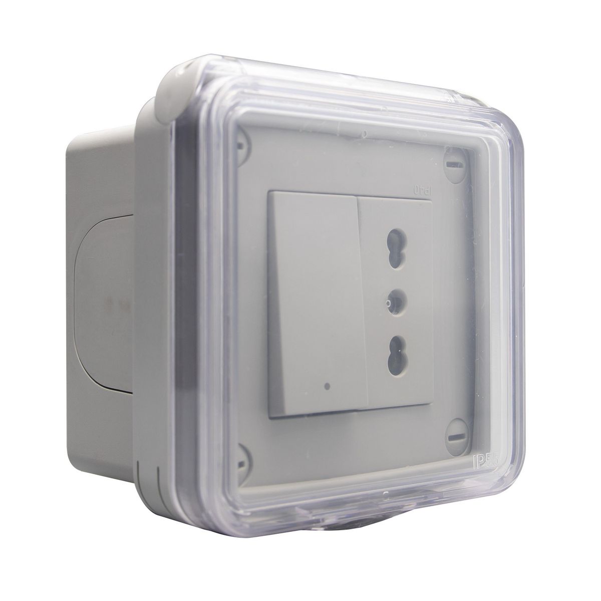 BTICINO - Interruptor 2 Módulos Ip55 Interruptor Simp+Enchufe 10/16 Idroboxgo
