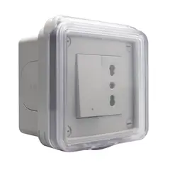 BTICINO - Interruptor 2 Módulos Ip55 Interruptor Simp+Enchufe 10/16 Idroboxgo