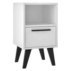 HOGA - Velador 1 Cajón(es) 33x59x35 cm Blanco