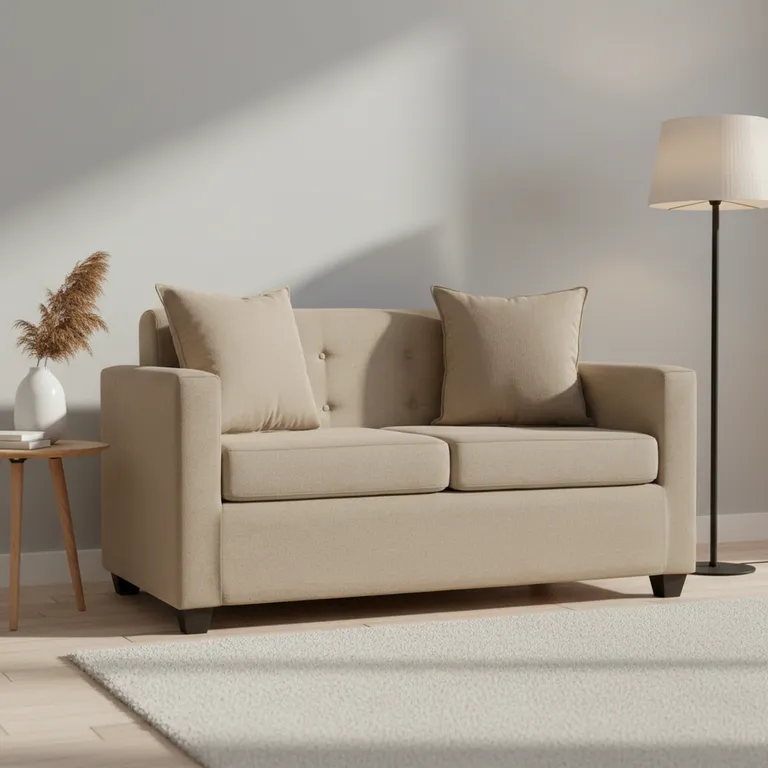 Sofa 2 cuerpos Gramados 2C 130x83x70 cm Beige