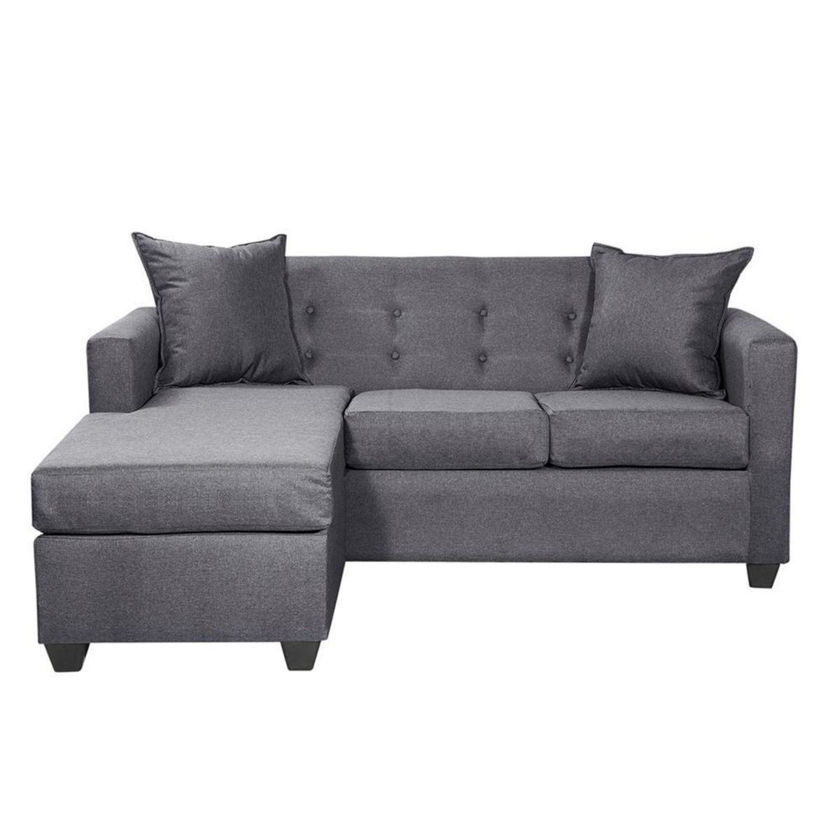 MASEL - Seccional 3 cuerpos Gramados 170x70x83 cm Gris oscuro