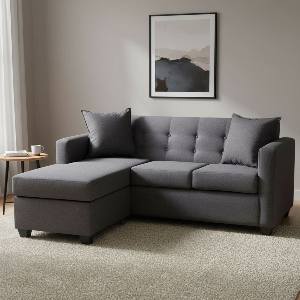 MASEL - Seccional 3 cuerpos Gramados 170x70x83 cm Gris oscuro