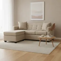 Seccional 3 cuerpos Gramado 170x70x83 cm Beige