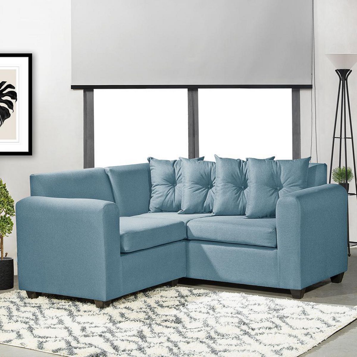 MASEL - Seccional 3 cuerpos Gramados 160x78x160 cm Turquesa