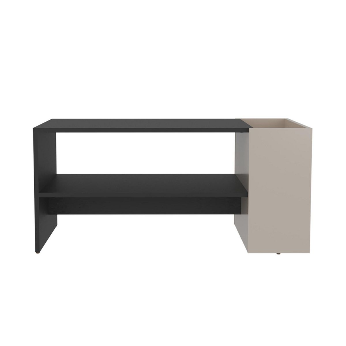 TUHOME - Mesa de centro ADEL Capri Y Wengue 91x45x42 cm