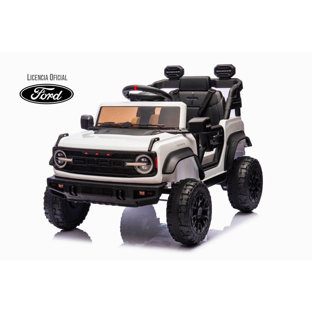 KIDSCOOL - Camioneta blanca Ford Bronco 12V 2Motore