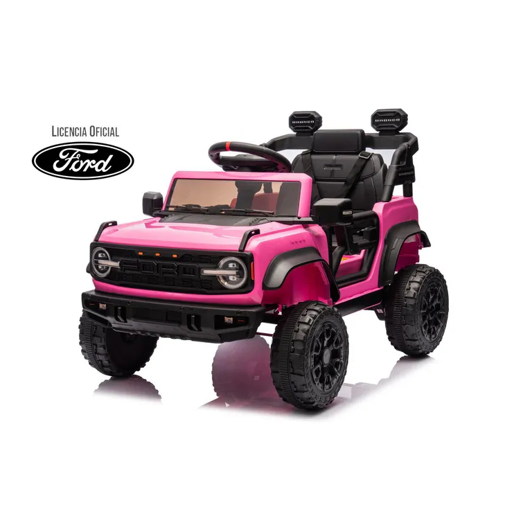 Camioneta Rosado Ford Bronco 12V 2 Motores