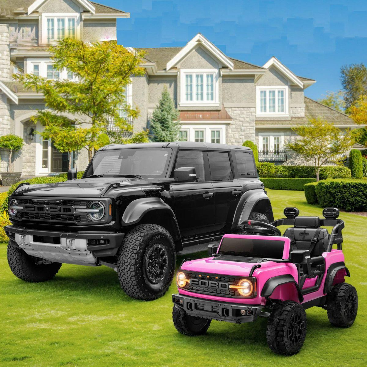 KIDSCOOL - Camioneta rosado Ford Bronco 12V 2Motore
