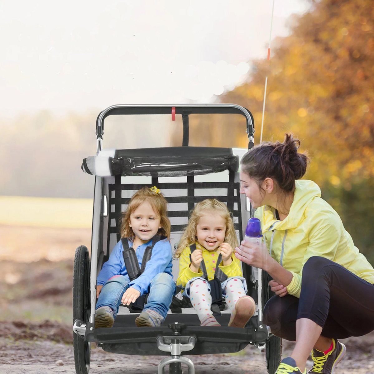 KIDSCOOL - Carro jogger Duplex Negro Desde 18 meses