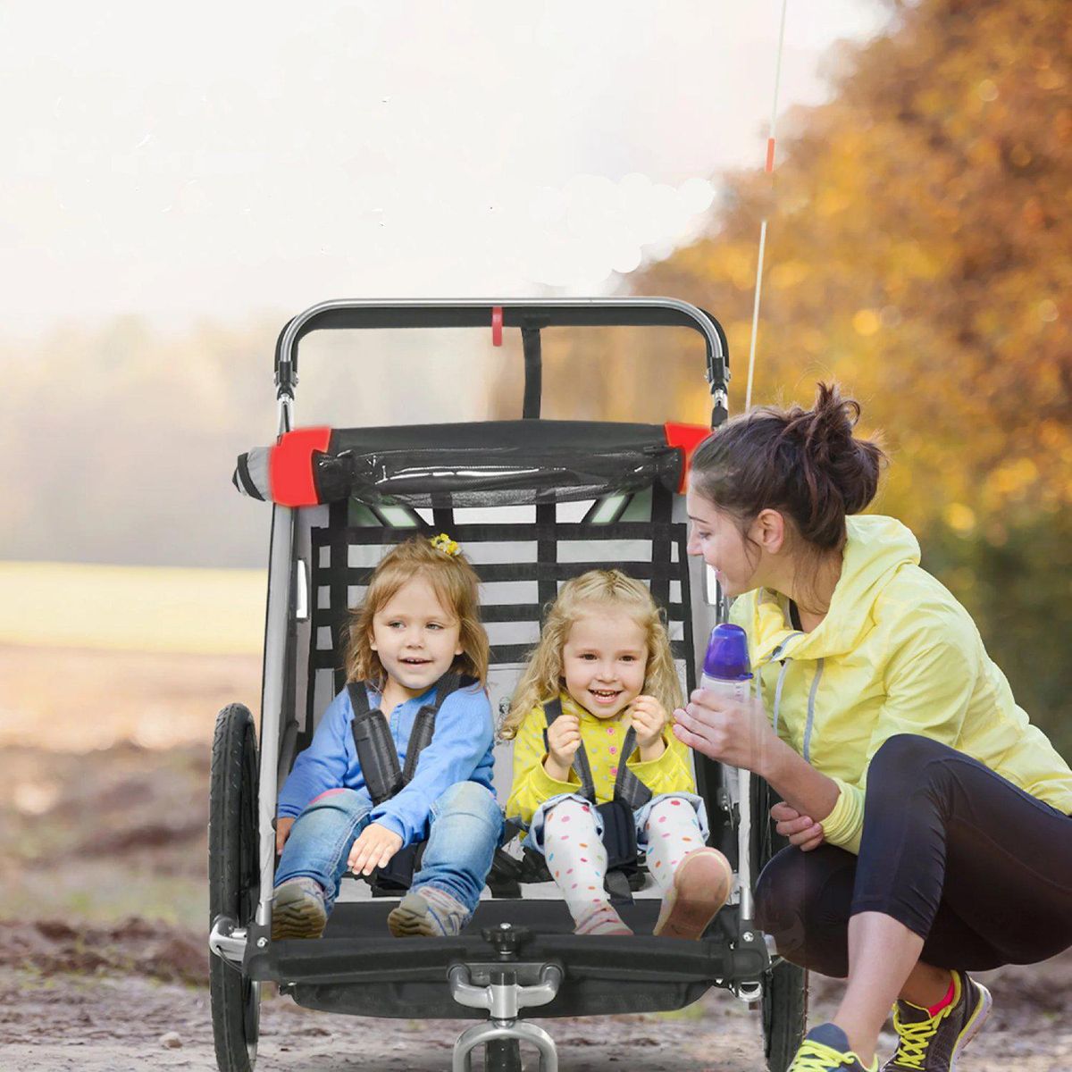 KIDSCOOL - Carro jogger Duplex Rojo Desde 18 meses