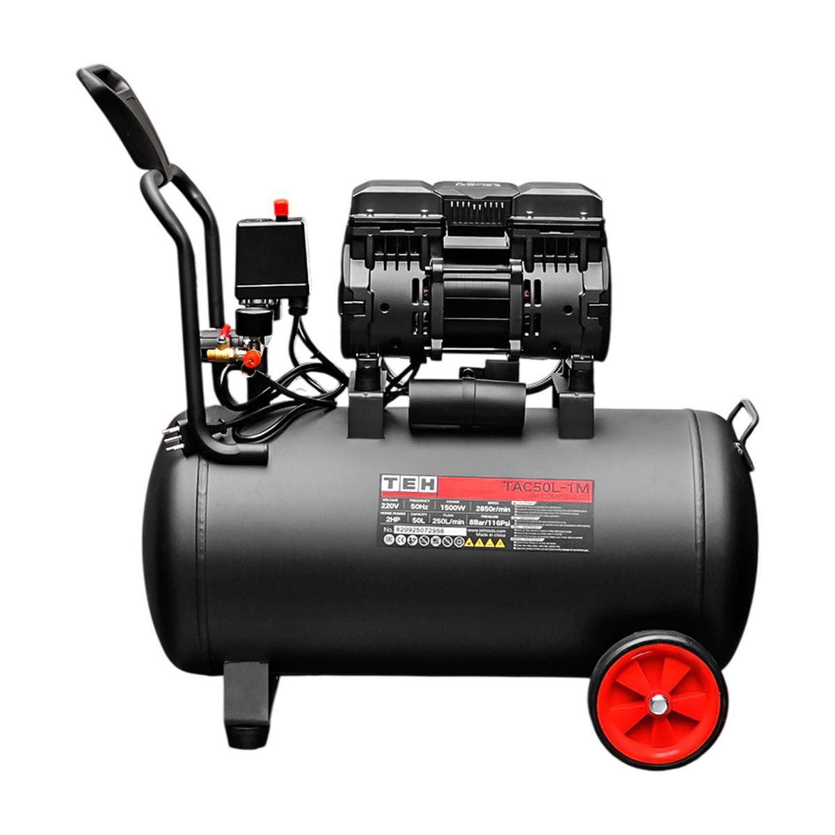 TEH - Compresor de Aire 2 HP 50 Litros TAC50L-1M