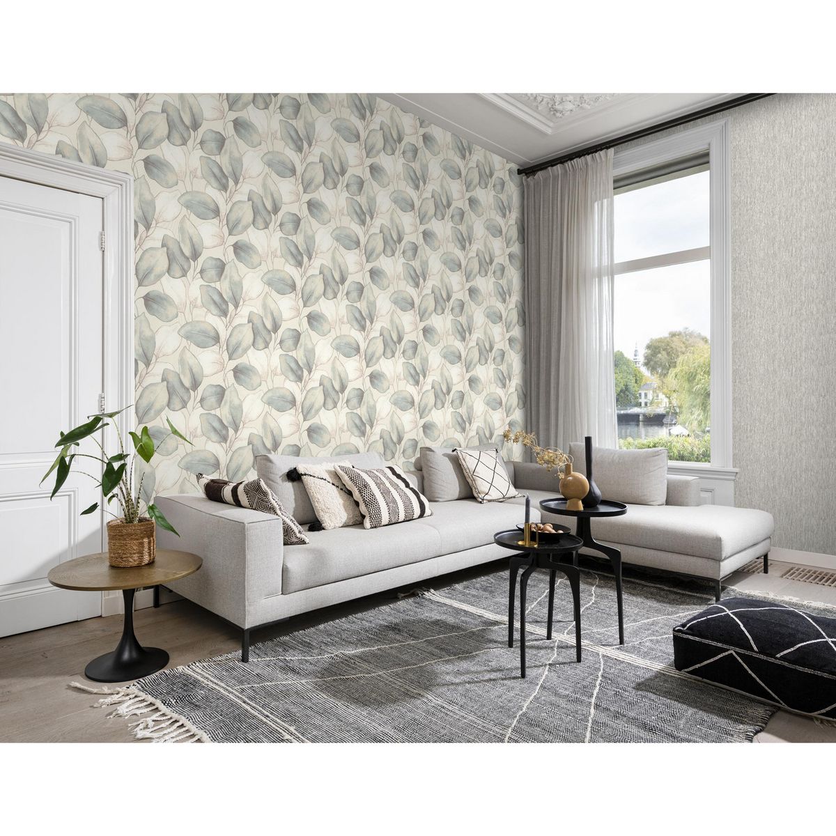 RASCH - Papel Mural Hojas 659863 5 m2 aproximadamente