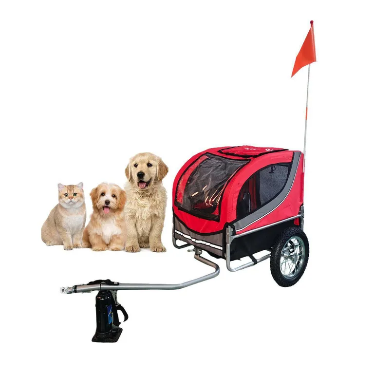 Carro Trailer para Mascotas Rojo