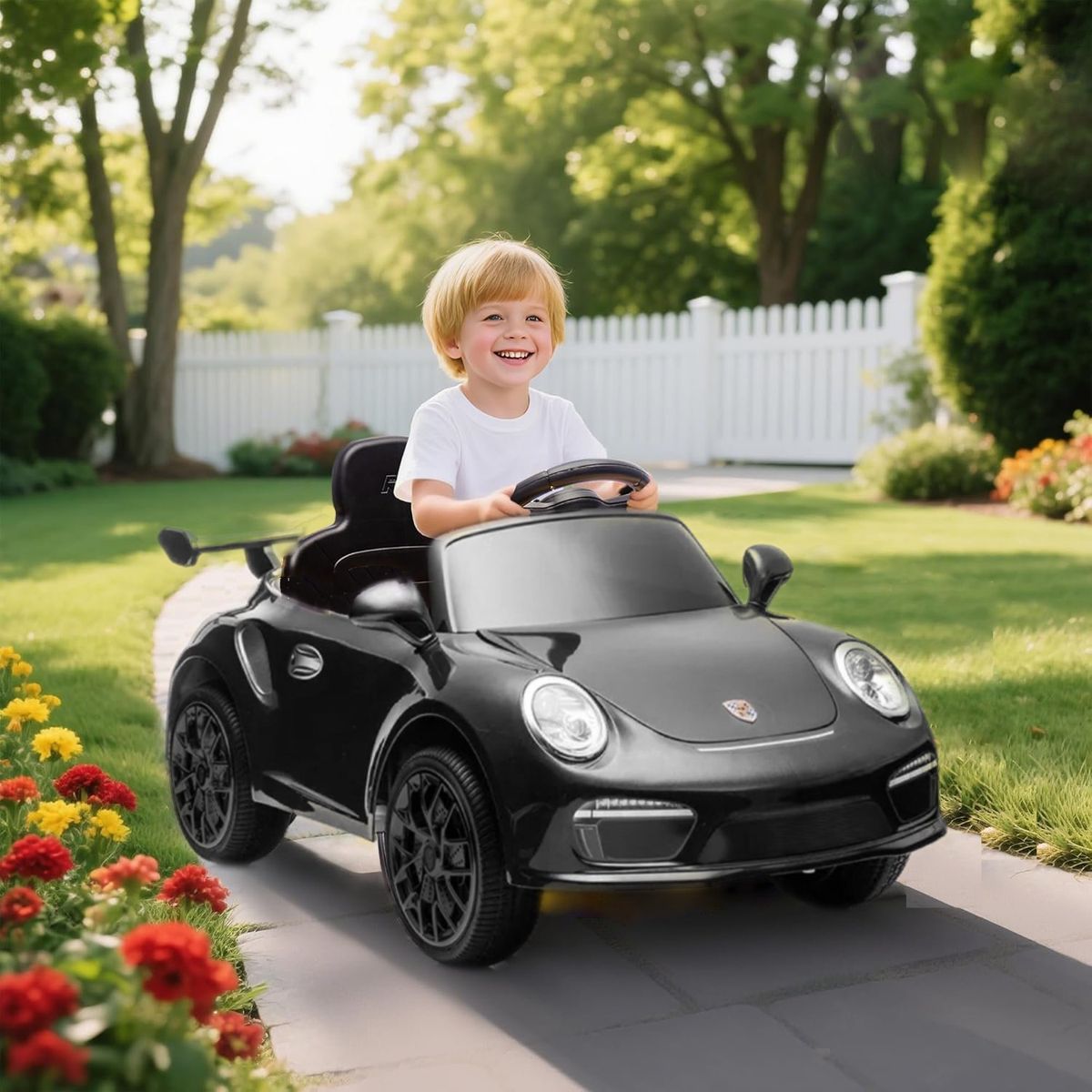 KIDSCOOL - Auto negro Porsche 911 RUFCTR3 12V 2Mot