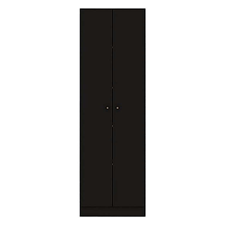 Clóset 2 Puerta(s) 4 Repisa(s) 55x175x31.2 cm Negro
