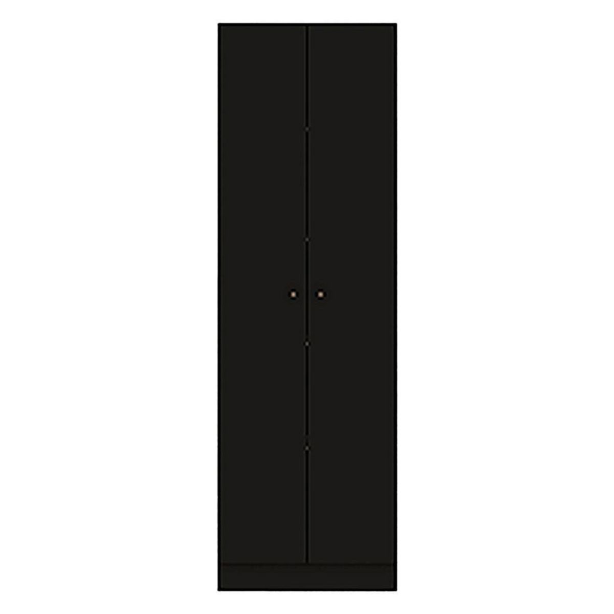 VEKKAHOME - Clóset 2 Puerta(s) 4 Repisa(s) 55x175x31.2 cm Negro