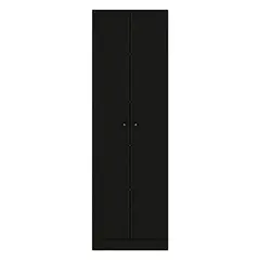 VEKKAHOME - Clóset 2 Puerta(s) 4 Repisa(s) 55x175x31.2 cm Negro