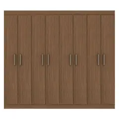 VEKKAHOME - Clóset 8 Puerta(s) 3 Repisa(s) 180x200x400 cm Café
