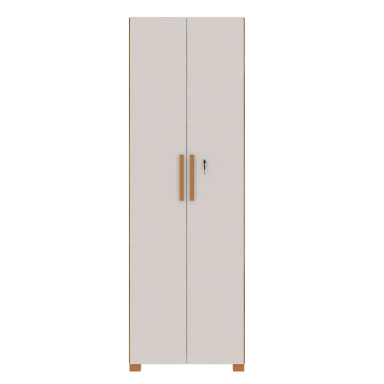 Mueble despensa dos puertas café-blanco