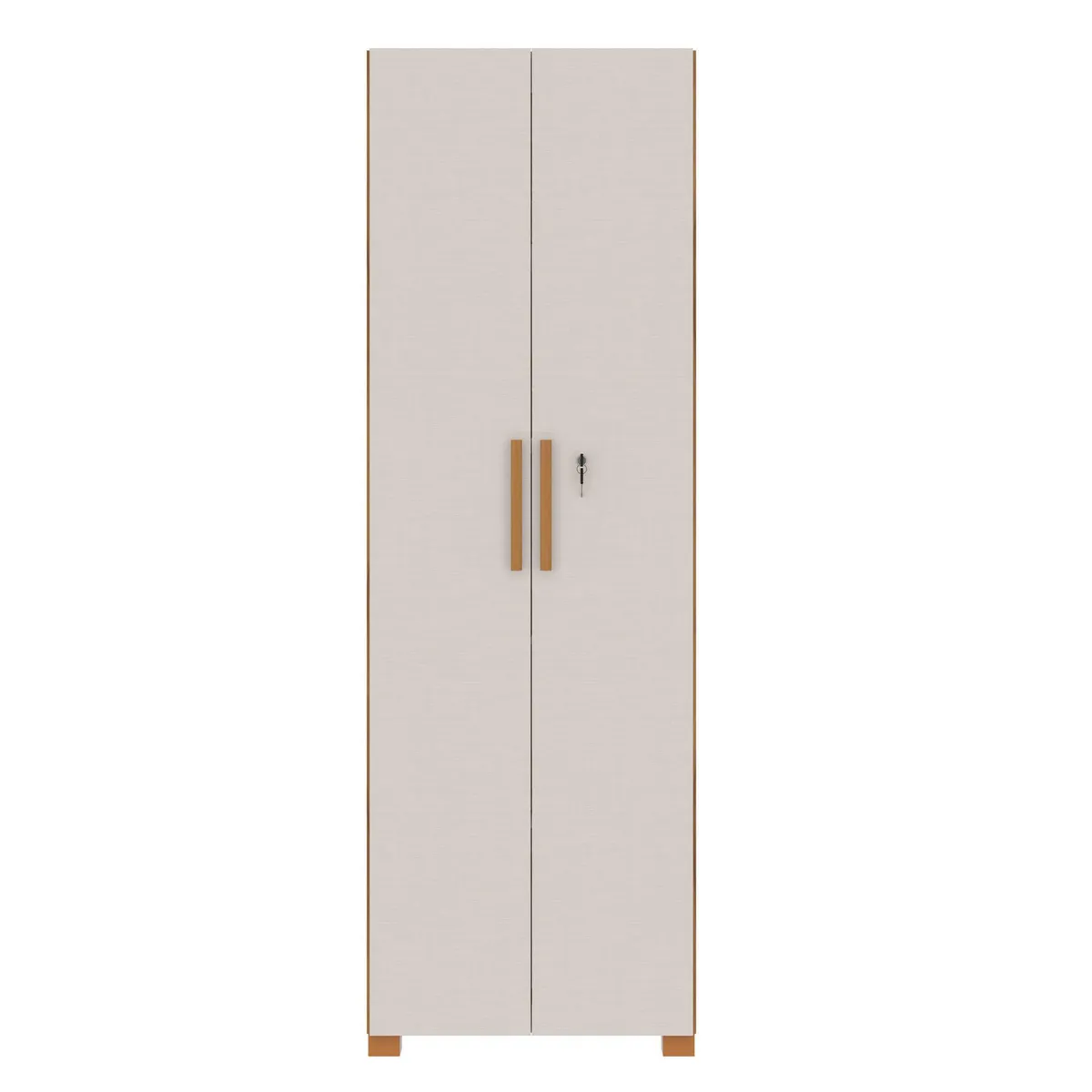 HOME MOBILI - Mueble despensa dos puertas café-blanco