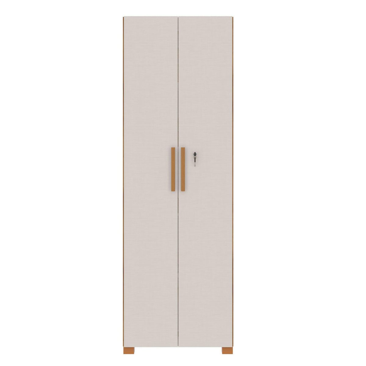 HOME MOBILI - Mueble despensa dos puertas café-blanco