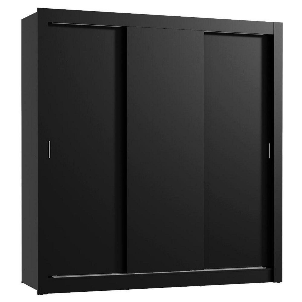VEKKAHOME - Clóset 3 Puerta(s) 3 Repisa(s) 205x170x51 cm Negro