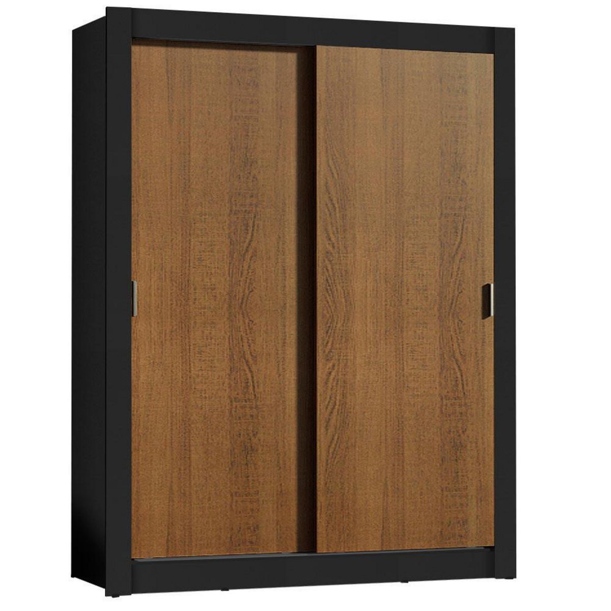 VEKKAHOME - Clóset 2 Puerta(s) 2 Repisa(s) 205x117x51 cm Café/negro
