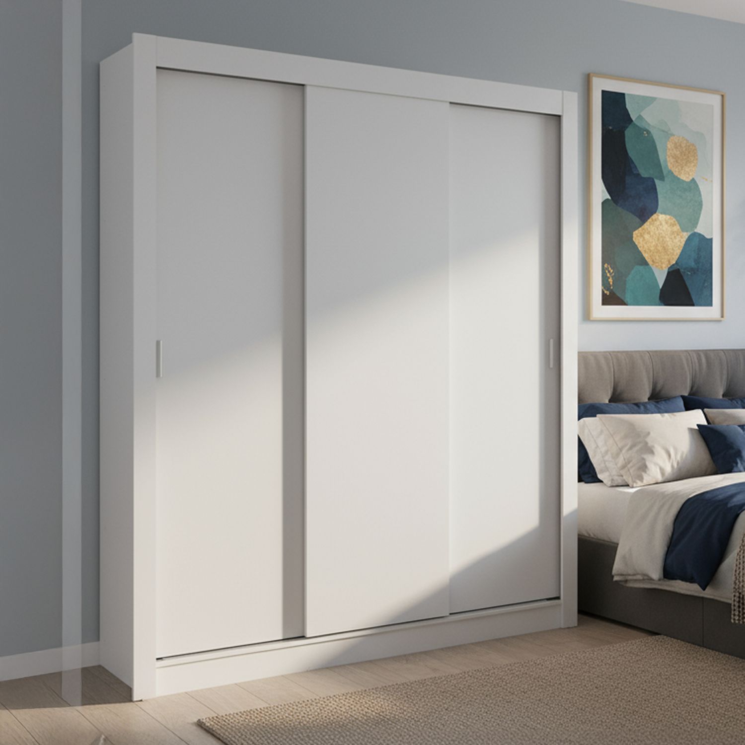 kame様　TW ホワイト ヨガウェア Mセット VEKKAHOME Clóset 3 Puerta(s) 5 Repisa(s) 205x170x51 cm Blanco