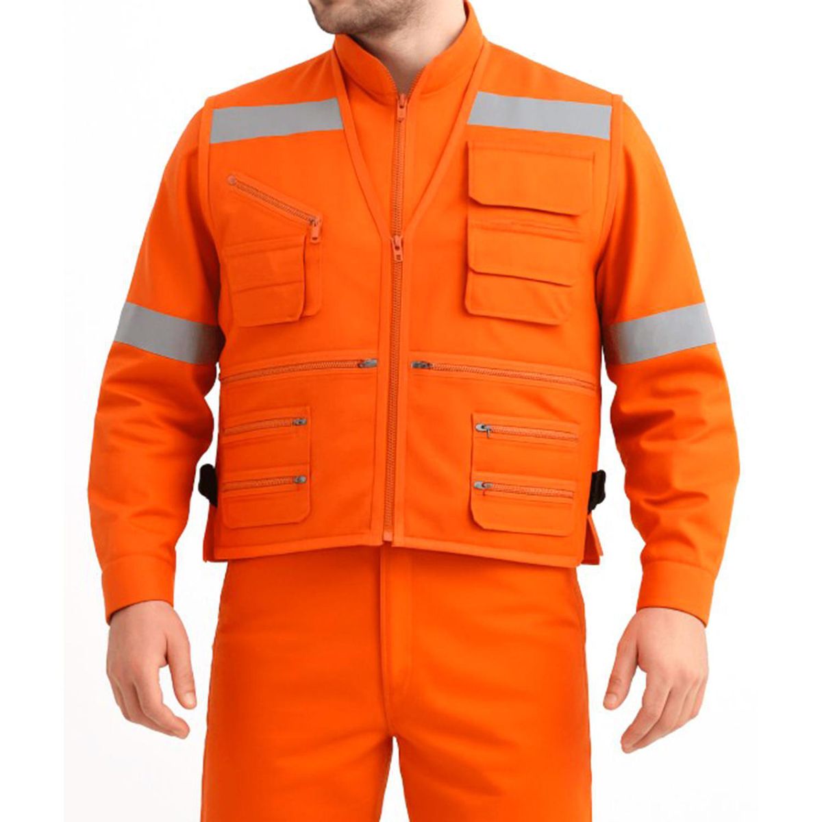 GENERICO - Chaleco Unisex Naranjo XL