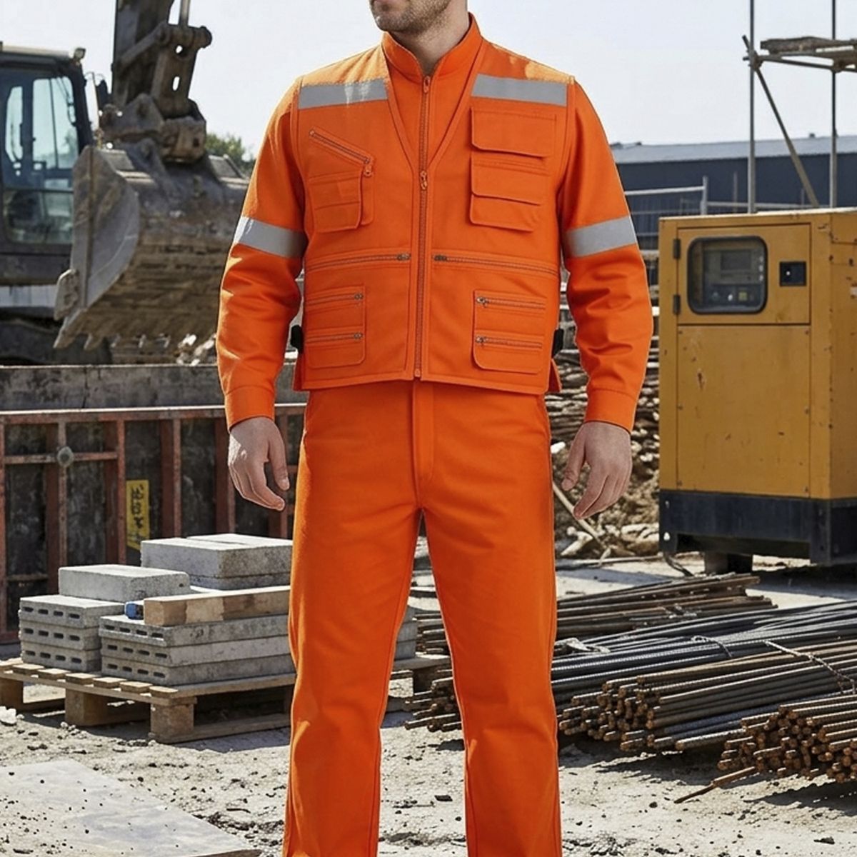 GENERICO - Chaleco Unisex Naranjo XL