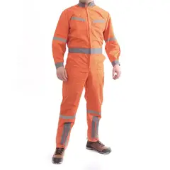 GENERICO - Overol Poplin con Cinta Naranjo, Talla XL