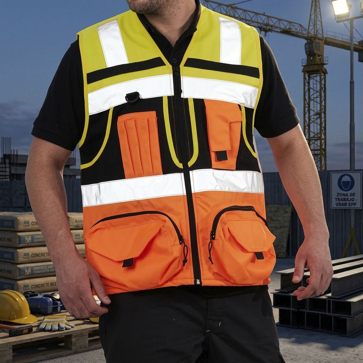 GENERICO - Chaleco Unisex Amarillo XXL