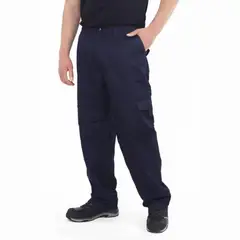 GENERICO - Pantalón Poplin Tipo Cargo Sin Forro Azul, Talla XXL