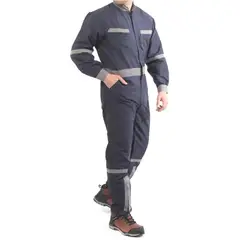 GENERICO - Overol Poplin con Cinta Azul, Talla XL