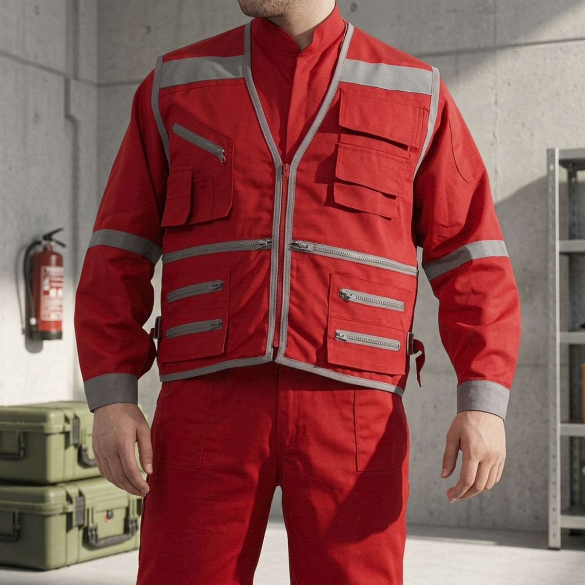 GENERICO - Chaleco Unisex Rojo M