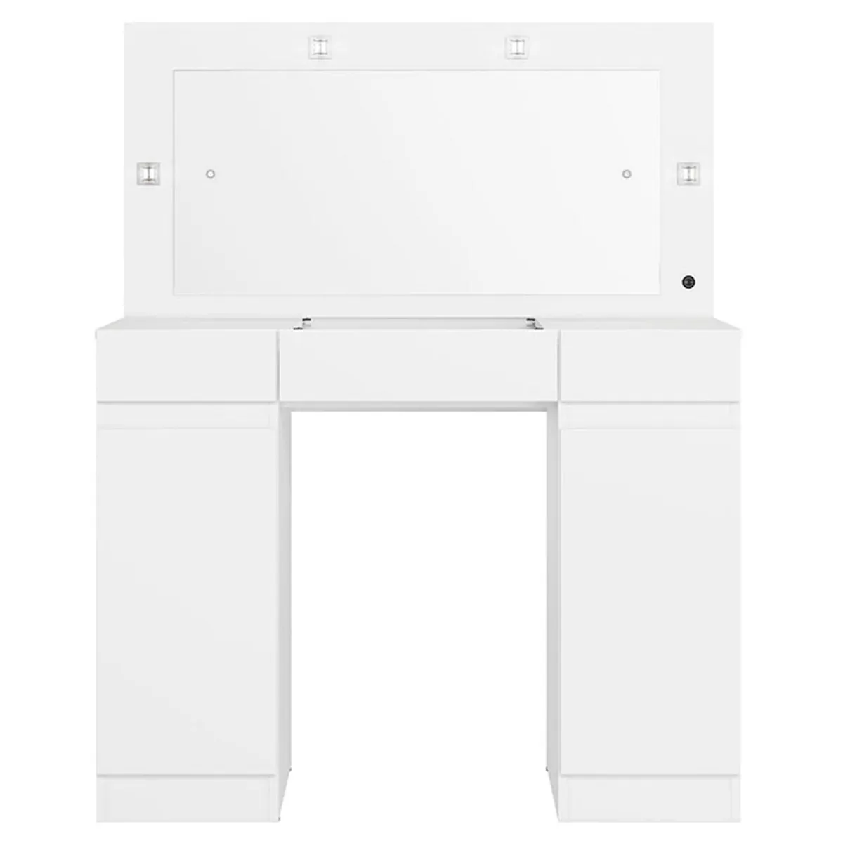 VEKKAHOME - Tocador 2 Cajón(es) Studio 105x133x40 cm Blanco