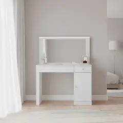 VEKKAHOME - Tocador 1 Cajón(es) Nina 160x130x39.5 cm Blanco