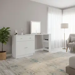 VEKKAHOME - Tocador 2 Cajón(es) Aura 108x135x39.5 cm Blanco