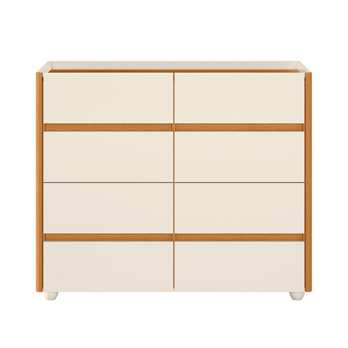 VEKKAHOME - Cómoda 6 Cajón(es) Infinite 120x102x47 cm Beige/café