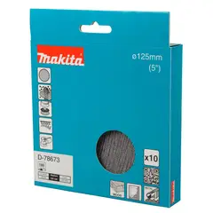 MAKITA - Lija Velcro con Malla Abrasiva 5" Grano 180 10 unidades